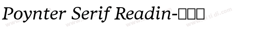Poynter Serif Readin字体转换
